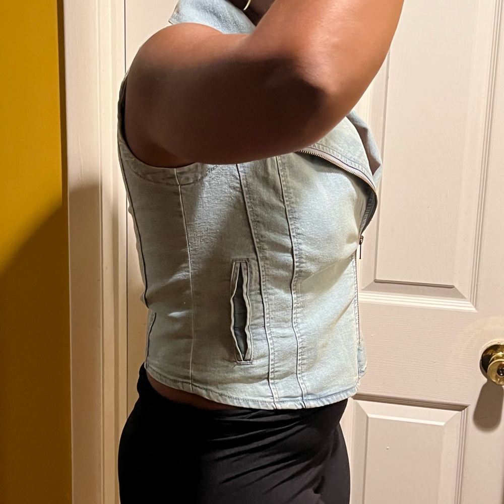 Jean Vest with zipper